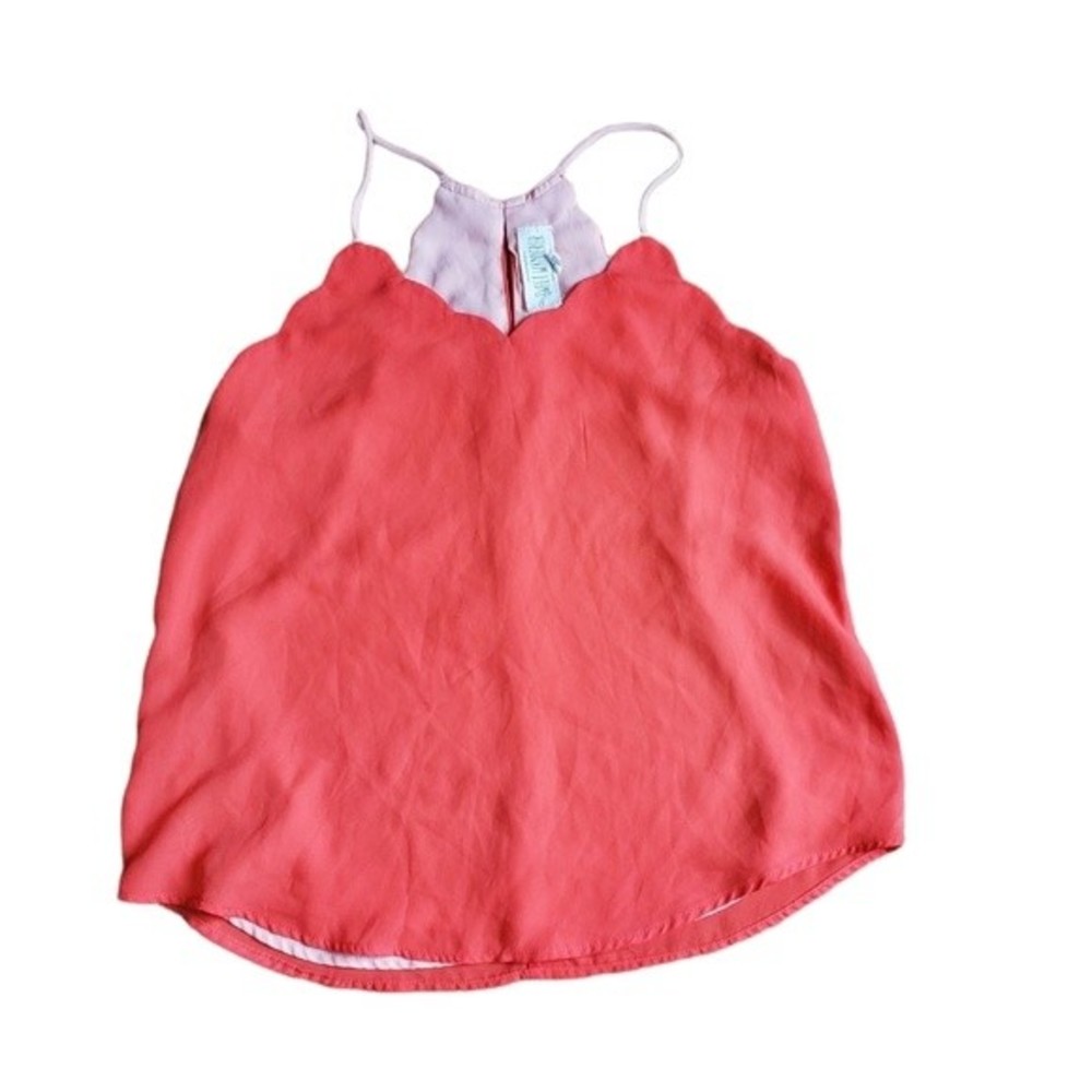 Sweet Wanderer Peach Scalloped Tank